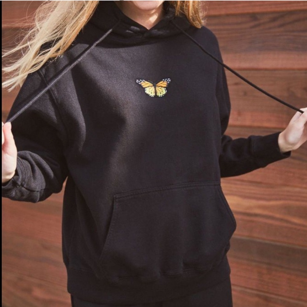 black brandy melville butterfly hoodie